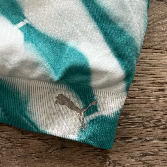 Puma Blue and White Sports Bra with Racerback Design - Picture 2 of 4